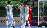 ĐT futsal Việt Nam thua Uzbekistan, Afghanistan ăn mừng