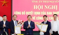 Thái Nguyên công bố quyết định của Ban Thường vụ Tỉnh ủy về công tác cán bộ