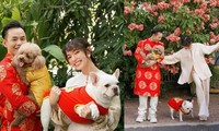 Bộ hình đón Tết Giáp Thìn của Châu Bùi - Binz và cún cưng khiến fan nghẹn ngào