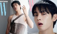 Cha Eun Woo đội vương miện giống Song Hye Kyo trên bìa tạp chí W tháng 9