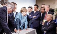 Căng thẳng tại Hội nghị thượng đỉnh G7 (Ảnh: Jesco DenzelAP Photo)