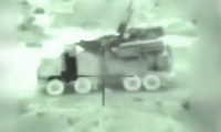 Hình ảnh trong video ghi lại cuộc không kích của Israel nhằm vào hệ thống phòng không Pantsir-S1 của Syria