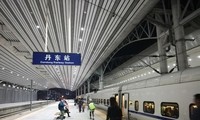 Ga tàu hỏa Đan Đông (tỉnh Liêu Ninh, Trung Quốc). Ảnh: China Daily