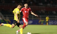 Nhâm Mạnh Dũng duy trì phong độ ổn định sau khi trở về từ giải U23 châu Á 2022. Ảnh: Hà Phạm
