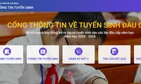 Hệ thống tuyển chọn sinh trực tuyến năm 2023- 2024 của TP HCM. Ảnh: Nguyễn Dũng