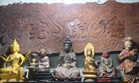 Một góc bộ sưu tập tượng cổ liên quan đến tôn giáo, tín ngưỡng của ông Trần Thái Bình