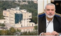 Ông Haniyeh và ngôi nhà với căn phòng ông ở tại tầng 4 sau vụ tấn công