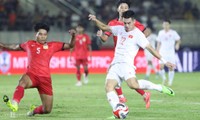 Tiến Linh (số 22) ghi bàn nâng tỷ số lên 2-0 trận Việt Nam - Lào