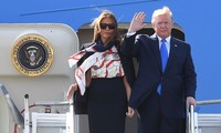 Hôm qua, Tổng thống Mỹ bắt đầu chuyến thăm châu Âu. Ảnh: Mirror