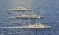 Ngày 19 và 20/10, hải quân ba nước Mỹ, Nhật, Australia tiến hành diễn tập chung trên Biển Đông