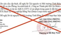 Công an TPHCM truy tìm kẻ phao tin công an yêu cầu cung cấp hồ sơ hai dự án ở Đồng Nai 