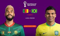 Xem trực tiếp World Cup 2022 Cameroon vs Brazil 2h ngày 3/12 trên kênh nào của VTV?