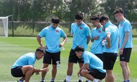 U23 Việt Nam trải nghiệm sân tập của nhà vô địch thế giới Argentina tại Qatar