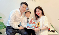 Việt Anh và vợ cũ đoàn tụ, tổ chức sinh nhật cho con trai 5 tuổi
