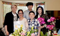 Trizzie Phương Trinh cùng các con tổ chức sinh nhật cho mẹ Bằng Kiều