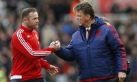 Wayne Rooney và HLV Van Gaal khi còn ở M.U
