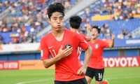Lee Dong-jun ăn mừng bàn mở tỉ số. Ảnh: AFC
