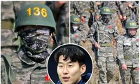 Ngôi sao Son Heung-min đeo súng, hành quân như lính chiến