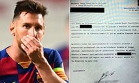 Messi và bản fax gửi đến ban lãnh đạo Barca.