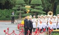 Toàn cảnh lễ đón Chủ tịch Triều Tiên Kim Jong Un tại Phủ Chủ tịch