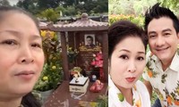 NSND Hồng Vân mang bánh kem đến mộ nghệ sĩ Anh Vũ để chúc mừng sinh nhật gây xúc động