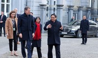Hình ảnh lễ đón Thủ tướng Phạm Minh Chính thăm chính thức Vương quốc Bỉ