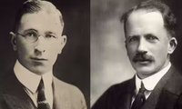 Ông Frederick Banting (trái) và ông John Macleod