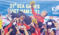 Sau 5 năm gắn bó, HLV Park Hang-seo trở thành HLV giàu thành tích nhất với bóng đá Việt Nam cho đến nay. Ảnh: Trọng Tài