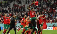 ĐT Morocco ăn mừng chiến tích vào bán kết World Cup 2022. Ảnh: Getty Images