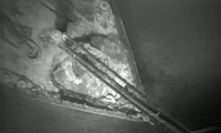 Hình ảnh cắt từ đoạn video quay lại xác tàu đắm Titanic