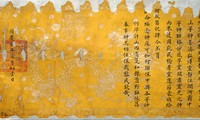 Sắc phong triều vua Đồng Khánh ở đình Phú Vĩnh sau khi được tu bổ phục chế 