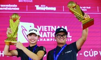 Lê Chúc An (trái) là nữ golfer nghiệp dư số 1 Việt Nam
