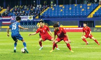Các cầu thủ U23 Việt Nam ra sân với tinh thần cao nhất trong trận chung kết với U23 Thái Lan ảnh: Anh Đoàn 