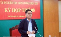 Chủ nhiệm UBKT Trung ương Trần Cẩm Tú chủ trì Kỳ họp thứ 8 Ảnh: TTXVN