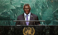 Thủ tướng Quần đảo Solomon Manasseh Sogavare Ảnh: Reuters 
