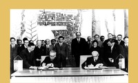 Lễ ký kết Hiệp định hữu nghị giữa Chính phủ Cách mạng lâm thời CHMN Việt Nam và Chính phủ CHDC Đức, năm 1974 ẢNH: TƯ LIỆU 