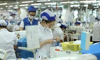 Công nhân may thuộc Tổng Cty CP May Việt Tiến tăng tốc sản xuất ngay từ đầu năm ảnh: U.P