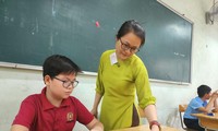 Học sinh làm bài khảo sát vào lớp 6 Trường THPT chuyên Trần Đại Nghĩa Ảnh: Nhàn Lê 
