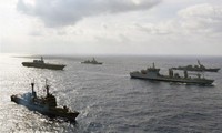 Tàu chiến Philippines, Ấn Độ, Nhật Bản, Mỹ tập trận trên biển Đông ngày 9/5 Ảnh: Handout/SCMP