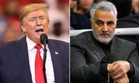 Tổng thống Mỹ Donald Trump (trái) và tướng Iran Quassem Soleimani Ảnh: Getty