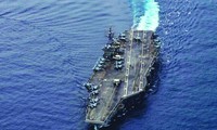 Mỹ tuyên bố, đợt tập trận của hai tàu sân bay trên biển Đông thể hiện cam kết của họ đối với an ninh và ổn định của khu vực Ảnh: US Navy 