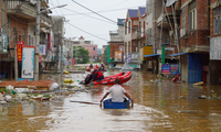 Tỉnh Giang Tây đang xảy ra lũ lụt nghiêm trọng Ảnh: SCMP 