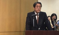 Đại sứ Nhật Bản tại Việt Nam Umeda Kunio phát biểu tại hội thảo ảnh: Bình Giang 