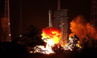 Một vệ tinh dẫn đường Bắc Đẩu đã được phóng từ Trung tâm phóng vệ tinh Tây Xương, Tứ Xuyên, Trung Quốc vào ngày 5/11/2019 Ảnh: Getty Images