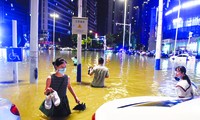 Ngập lụt ở tỉnh An Huy ngày 27/6. Ảnh: China Daily 