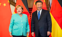 Thủ tướng Đức Angela Merkel trong cuộc gặp Chủ tịch Trung Quốc Tập Cận Bình hồi năm 2019 ảnh: CNN 