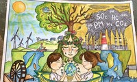 Học sinh Đắk Lắk vẽ tranh bảo vệ môi trường
