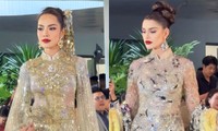 Hoa hậu đẹp nhất thế giới diễn áo dài cùng Lê Hoàng Phương và 70 thí sinh Hoa hậu Hòa bình