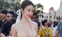 Váy áo xẻ sâu của Jun Vũ và dàn hoa hậu tại Liên hoan phim Quốc tế TPHCM