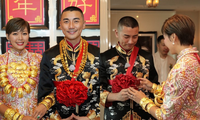 Tài tử Hồng Vĩnh Thành tổ chức &apos;đám cưới dát vàng&apos;, đeo trang sức hàng tỷ đồng
